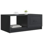 vidaXL Table basse Noir 90 x 50 x 37 cm Bois d'ingénierie