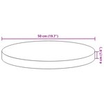 vidaXL Dessus de table rond Ø50x4 cm bois massif d'acacia