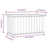 vidaXL Boîte de rangement de jardin Vert 129x67x65 cm
