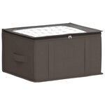 vidaXL Boîte de rangement avec fenêtre transparente 6 Pièces Gris