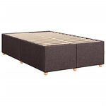 vidaXL Cadre de lit sans matelas marron foncé 120x190 cm tissu