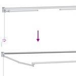 vidaXL Store rétractable manuel avec LEDs Gris clair et blanc