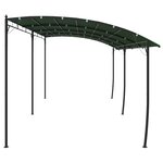 vidaXL Pavillon 6 x 3 x 2 55 m Vert Acier enduit de poudre et tissu