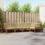 vidaXL Ensemble de canapés d'extérieur 5 Pièces Naturel et Beige