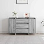 vidaXL Buffet Sonoma gris 120 x 41 x 75 cm Bois d'ingénierie