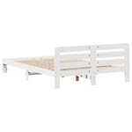 vidaXL Cadre de lit sans matelas blanc 140x190 cm bois de pin massif
