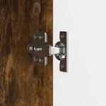 vidaXL Meuble TV Chêne fumé 102 x 34 5 x 50 cm Bois d'ingénierie
