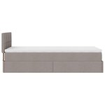 vidaXL Cadre de lit ottoman avec matelas taupe 80x200 cm tissu