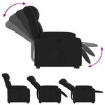 vidaXL Fauteuil inclinable électrique noir similicuir