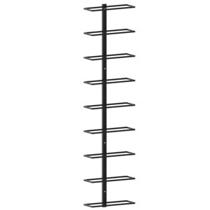 vidaXL Casier à bouteilles mural pour 9 bouteilles Noir Fer