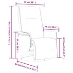 vidaXL Fauteuil inclinable avec repose-pieds blanc similicuir