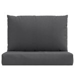 vidaXL Coussins de palette lot de 2 anthracite mélangé tissu