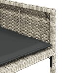 vidaXL Ensemble à manger de jardin et coussins 7 Pièces gris clair rotin