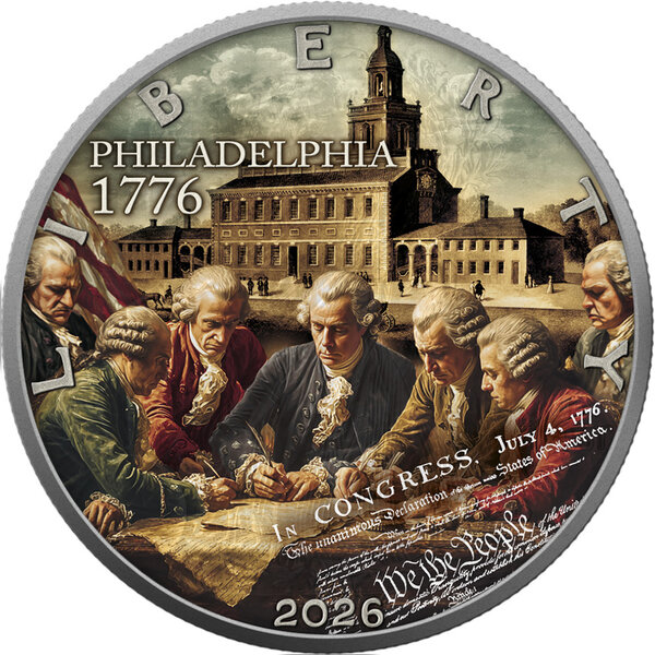 Pièce de monnaie en Argent 1 Dollar g 31.1 (1 oz) Millésime 2026 AMERICAN INDEPENDENCE