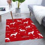 Tapis d'intérieur Noël 70 x 140 cm - Rouge