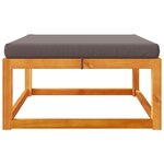 vidaXL Repose-pied de jardin avec coussins bois massif d'acacia