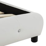vidaXL Lit avec matelas Blanc Similicuir 90 x 200 cm