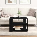 vidaXL Table Basse Chêne noir 59 5 x 59 5 x 40 cm Bois d'ingénierie