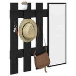 vidaXL Porte-manteau mural Montage mural Chêne Noir 100 x 10 x 100 cm