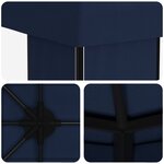 vidaXL Abri de jardin 6 x 3 m Bleu Polyester et Acier 190