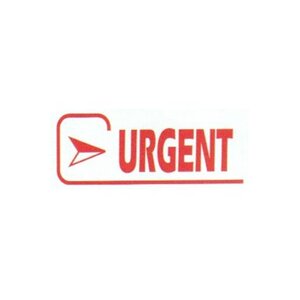 Tampon X-print 4912 Formule Commerciale Texte + Picto 'URGENT' Rouge TRODAT