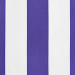 vidaXL Tissu de remplacement de cantonnière d’auvent rayure bleu blanc
