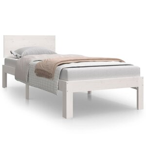 vidaXL Cadre de lit sans matelas blanc 75x190 cm