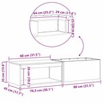 vidaXL Braise Marron 160 x 45 x 35 cm Acier résistant aux intempéries