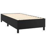 vidaXL Sommier à lattes de lit matelas LED Noir 90x190 cm Similicuir