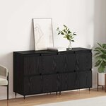 vidaXL Armoire de rangement 2 Pièces Chêne noir 60 x 35 x 70 cm