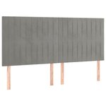 vidaXL Sommier à lattes de lit et matelas Gris clair 200x200cm Velours