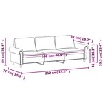vidaXL Canapé à 3 places Marron 180 cm Velours