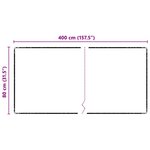 vidaXL Tapis Couloir Noir 80 x 400 cm