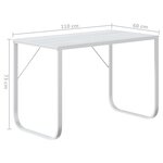 vidaXL Bureau d'ordinateur Blanc 110x60x73 cm Aggloméré