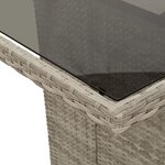 vidaXL Ensemble à manger de jardin et coussins 7 Pièces gris clair rotin