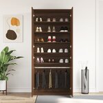 vidaXL Cabinet à chaussures Chêne brun 80x39x180 cm Bois reconstitué