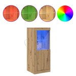 Buffet vidaXL avec lumières LED Chêne Artisan 41x37x100 cm