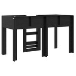 vidaXL Lit Superposé pour Enfants avec stockage Chêne noir 75 x 190 cm