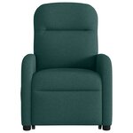 vidaXL Fauteuil inclinable vert foncé tissu