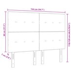 Tête de lit capitonnée bleu foncé 140 cm en velours