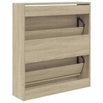 vidaXL Armoire à chaussures chêne sonoma 80x21x87 5 cm bois ingénierie