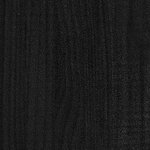 vidaXL Cadre de lit Noir Bois massif 120x190 cm Petit double