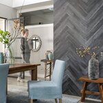 WallArt Planches d'aspect bois Chêne grange Gris cendré
