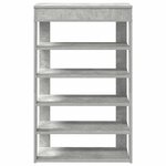 vidaXL Étagère à chaussures gris béton 60x30x98 cm bois d'ingénierie