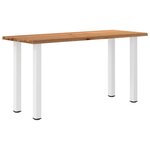 vidaXL Table de bar rectangulaire en chêne massif avec bords naturels 200 x 80 x 92 cm