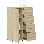vidaXL Buffets 2 Pièces chêne sonoma 60x31x84 cm bois d'ingénierie
