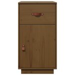 vidaXL Armoire de bureau Marron miel 40x50x75 cm Bois massif de pin