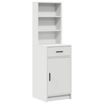 Ensemble de coiffeuse 3 pièces vidaXL en bois d'ingénierie blanc