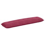 vidaXL Coussin de Dos Bordeaux 200 x 50 cm Tissu en velours côtelé