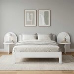vidaXL Table de chevet 2 Pièces Blanc 48 x 49 x 65 cm Bois d’ingénierie